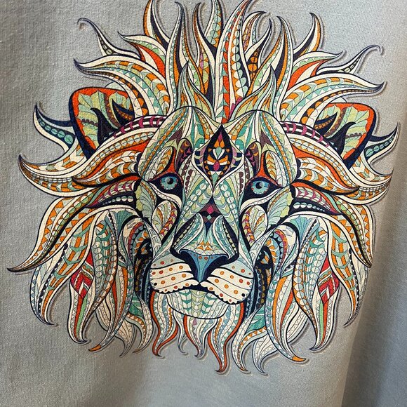 Gildan Big Tall Men or Unisex 5XL Sweatshirt Color Blue with 80FOR logo - Picture 5 of 6